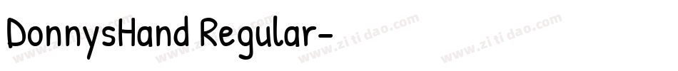 DonnysHand Regular字体转换